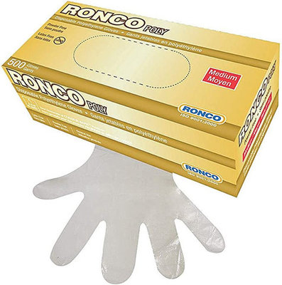 Ronco med disposable poly deli gloves